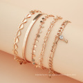 Shangjie OEM Joyas Fashion Wholsale Key Charms Anklets Women Women Simple Chain Foot Jewelry Set